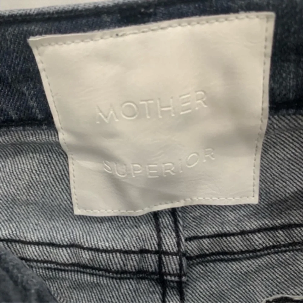 ✅ Mother SUPERIOR Jeans The Insider Crop Step Chew in Pedal To The Pedal Destroy